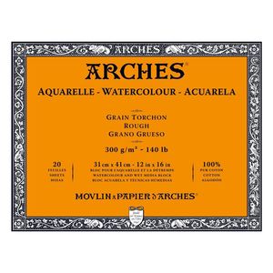 Arches Watercolour Block 300gsm Rough 20 Sheets