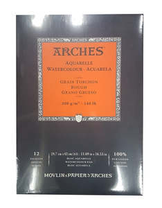 Arches Watercolour Pad 300gsm Rough 12 Sheets