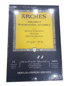 Arches Watercolour Pads: Arches Watercolour Pad 185gsm Rough 15 Sheet