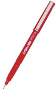 Artline 220 Fineliner Pen Red