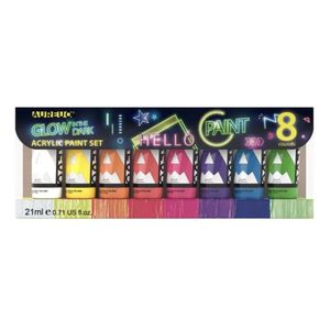 Aureuo Acrylic Paint: Aureuo Acrylic Paint Glow in the Dark Set 8