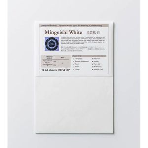 Awagami Mingeishi Papers: Awagami Mingeishi Paper 48gsm White Packet 12
