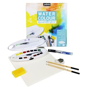 Pebeo: Pebeo Watercolour Paint Set COMPLETE HALF PAN 12