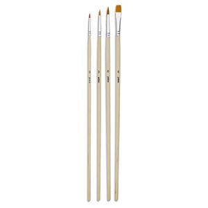 Pebeo: Pebeo Brush Long Round/Flat Yellow Polyamide Set 4