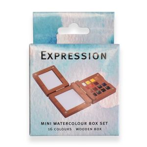 Expression: Expression Mini Watercolour Paint Wooden Box Set 16