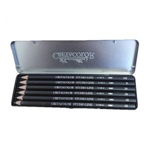 Cretacolor Studio School Graphite Pencil Tin Set 6