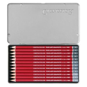 Cretacolor Cleos Graphite Pencil Tin Set 12