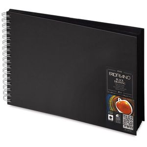 Drawing Sketching Books: Fabriano Black Book 190gsm Landscape