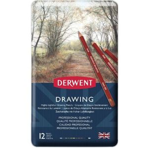 Derwent Drawing Pencil Tin Set 12