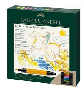 Faber Castell Pitt Artist Dual Ended Pens: Faber Castell Pitt Artist Dual Ended Pen Set 10