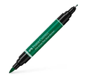 FABER CASTELL PITT ARTIST DUAL ENDED PEN DRK PHTHALO GREEN