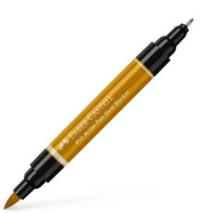 FABER CASTELL PITT ARTIST DUAL ENDED PEN GREEN GOLD