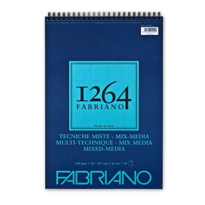 Fabriano 1264 Mixed Media Pad 300gsm Top Spiral 30 Sheets