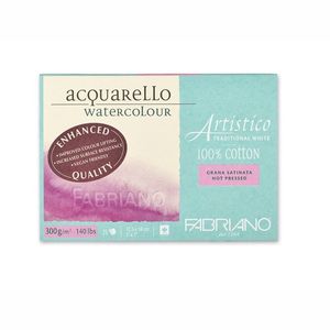 Fabriano Artistico Block 300gsm Traditional White Hot Pressed 25 Sheets