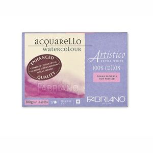 Fabriano Artistico Block 300gsm Extra White Hot Pressed 25 Sheets