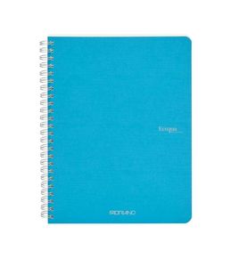 Fabriano Ecoqua Spiral Notebook Turquoise Plain