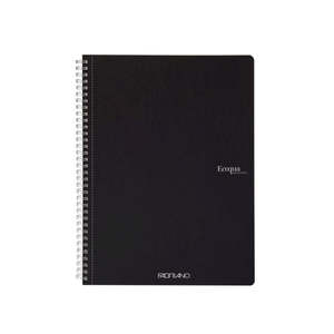 Fabriano Ecoqua Spiral Notebook Black Plain