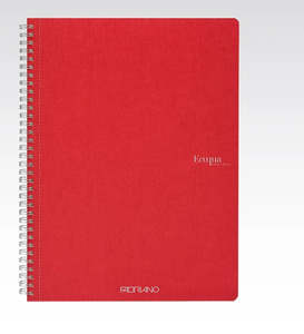 Fabriano Ecoqua Spiral Notebook Raspberry Plain