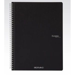 Fabriano Ecoqua Spiral Notebook Black Lined
