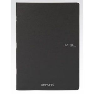 Fabriano Ecoqua Stapled Notebook Black Grid