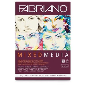 Fabriano Mixed Media Pads: Fabriano Mixed Media Pad 250gsm 40 Sheets