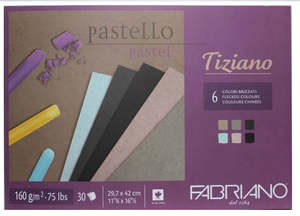 Fabriano Tiziano Pastel Pads: Fabriano Tiziano Pastel Paper Pad 160gsm Flecked 30 Sheets