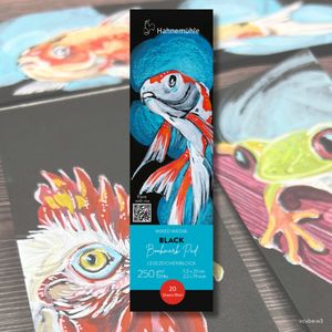 HAHNEMUHLE MIXED MEDIA BOOKMARK PAD 250G BLACK