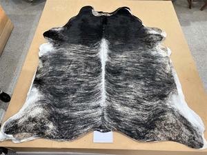 Grey Cowhide Rugs: COW3205 Cowhide Rug Black Sand Exotic 4.25msq