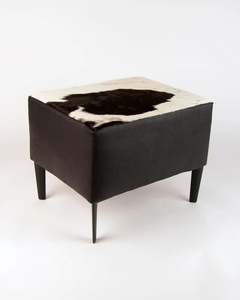 Small Footstools: Cowhide Footstool #1 45x35x34cm
