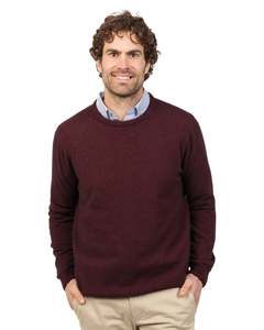 Shiraz Men's Possum Merino Crew Neck Sweater - NB120