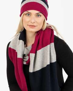 Winterberry Stripe Travel Scarf - NX824