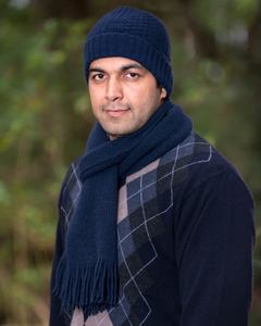 Twilight Blue Plain Possum Merino Wool Scarf - NX102