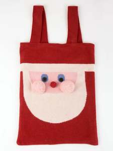 Christmas Santa Sack with Pom Poms