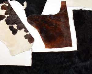 Cowhide Off Cuts For Craft: Bag 15 - Cowhide Off-Cuts Mixed Colours