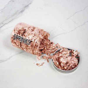 Decorations: Sprinks - Rose Gold Leaf Flakes - 2g