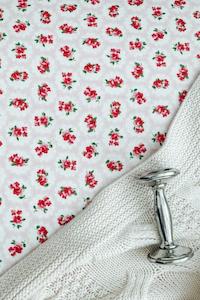 Nursery: Gorgi Colour Me Pretty Pink Cotton Print Cot Fitted Sheet