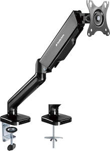 GORILLA ARMS 17"-32" Elemental Gas Spring Monitor Arm for Flat and Curved Panels - Black