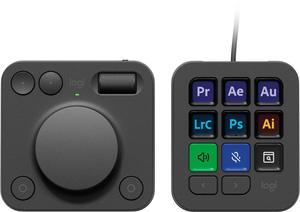 Logitech MX Creative Console Customizable Dial and Keypad Graphite