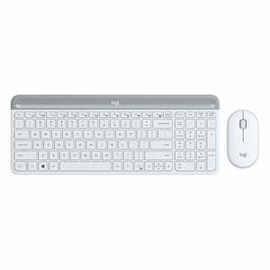 Pc Keyboards: Logitech MK470 Slim Wireless Keyboard and Mouse Combo White