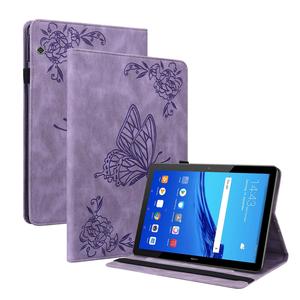 Embossed Leather Tablet Case With Butterfly Flower Design