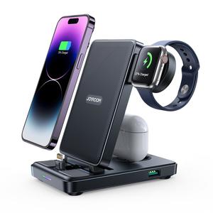 Wireless Chargers: 4 In 1 Wireless Charging Stand For Iphone / Airpods / Apple Watch Black