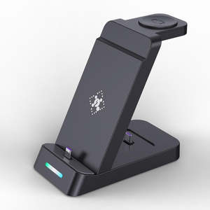 Wireless Chargers: 18W 3 In 1 Vertical Charging Stand For Samsung Watch And Galaxy Buds