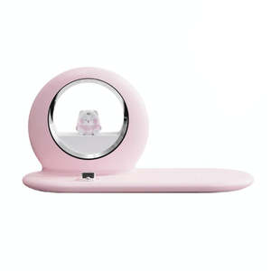 10W Cartoon Wireless Fast Charger With Night Light Pink
