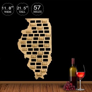 Illinois Wine Cork Map