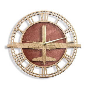 Wooden Wall Clocks: Mq-9 Reaper Uav Drone Wood Wall Clock