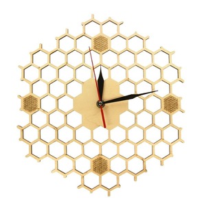 Wooden Wall Clocks: Honeycomb Wall Clock