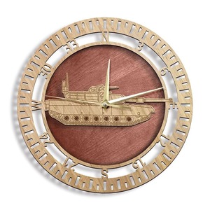 Wooden Wall Clocks: Marines 2nd Tank Wall Clock