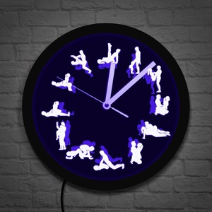Led Neon Wall Clocks: Sex Positions Led Wall Clock