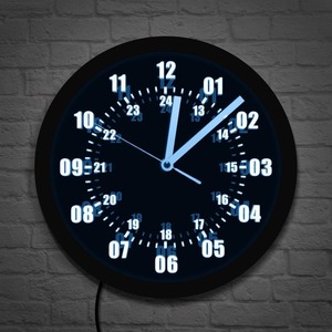 Led Neon Wall Clocks: Military Time Led Wall Clock