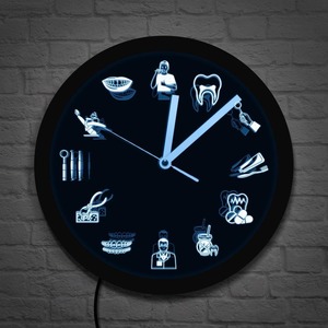 Led Neon Wall Clocks: Dental Clinic Led Wall Clock